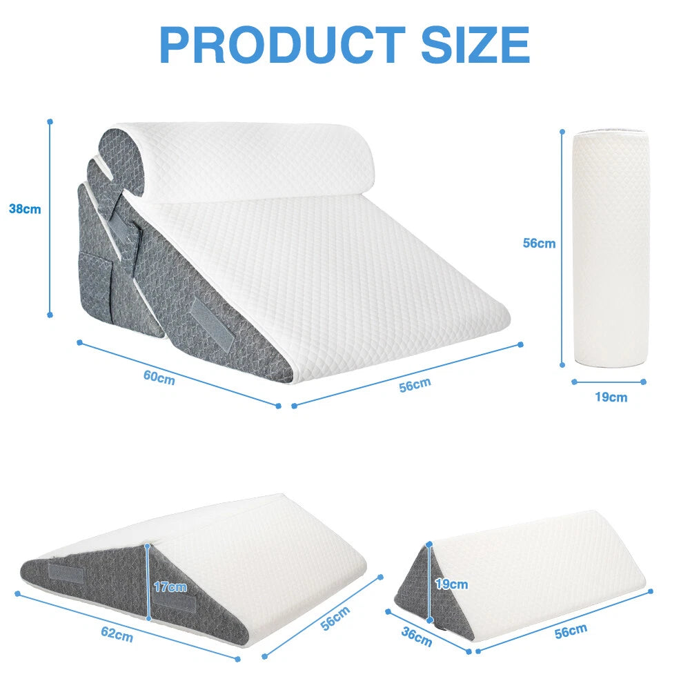 Adjustable Bed Wedge 3PCS Pillow Set