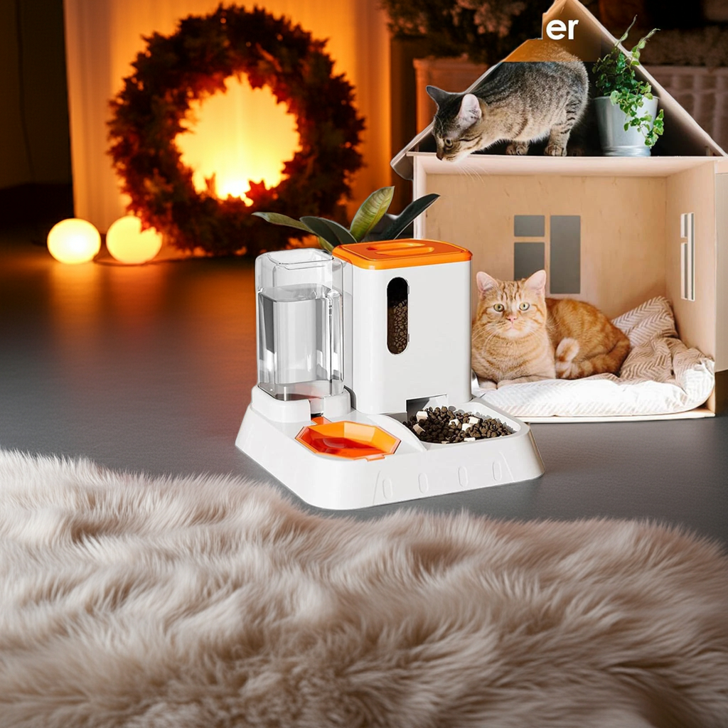 2-in-1 Dog & Cat Feeder Station Aussie Vital Supplies