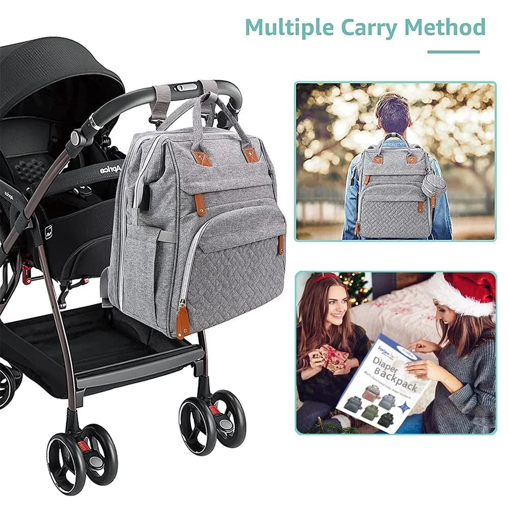 3-in-1 Diaper Bag Backpack with USB Charging & Insulated Pockets Aussie Vital Supplies