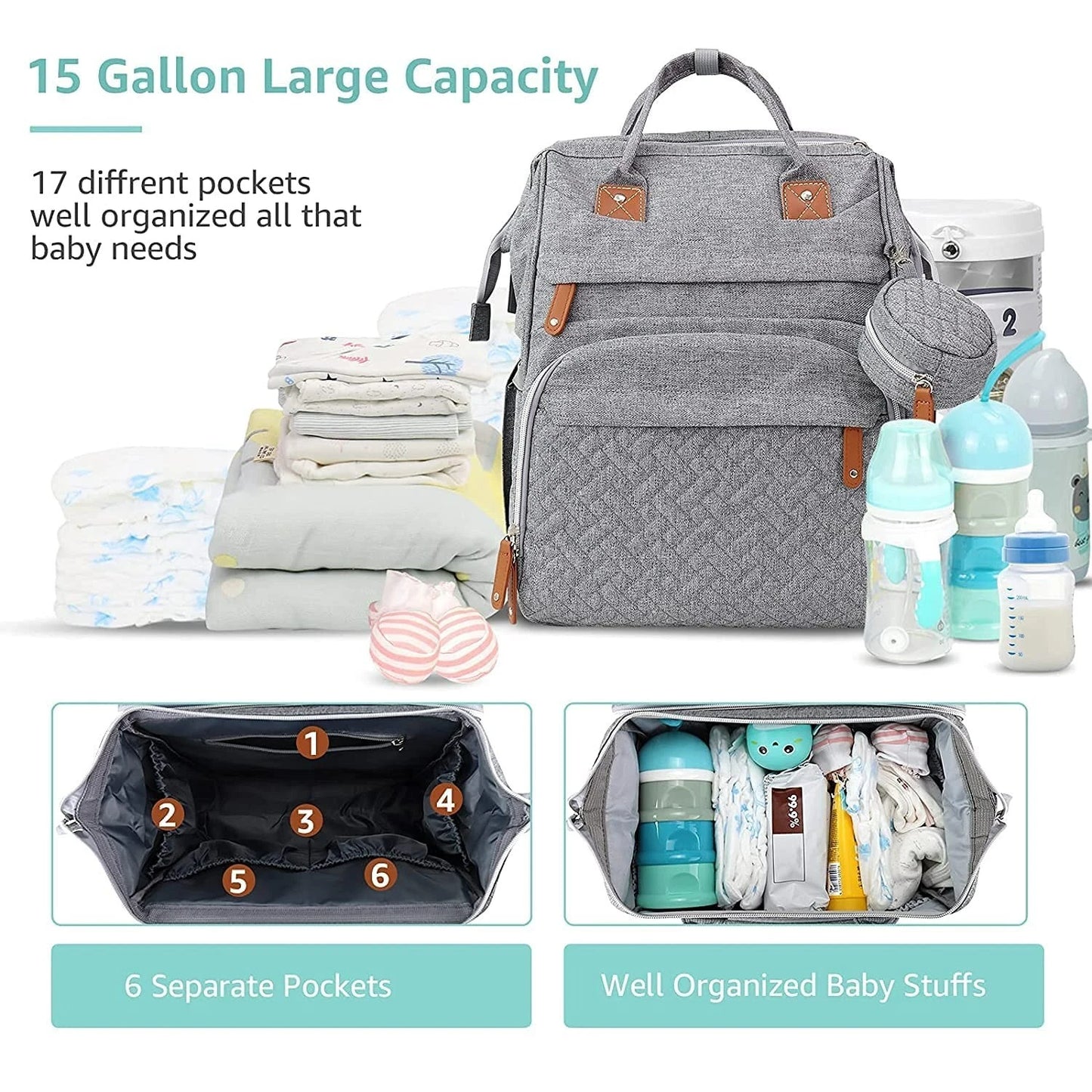 3-in-1 Diaper Bag Backpack with USB Charging & Insulated Pockets Aussie Vital Supplies