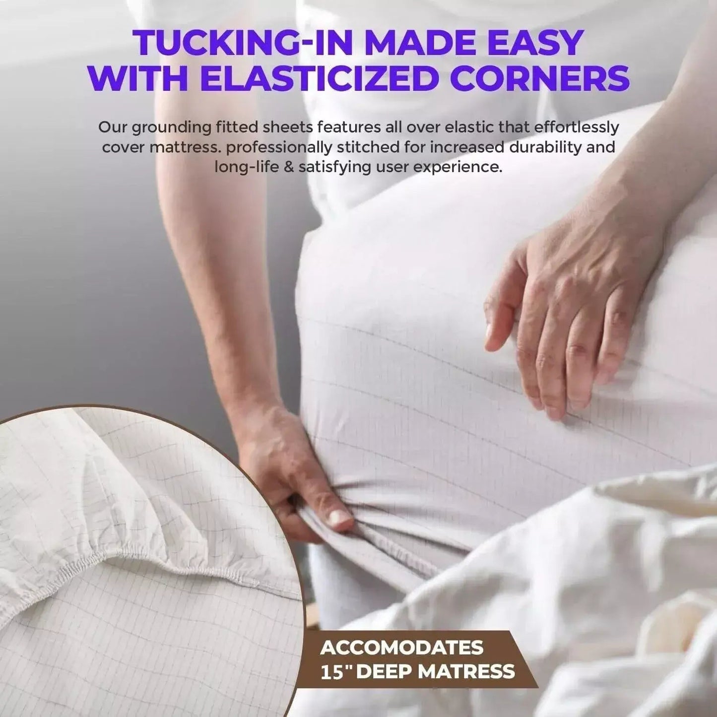 Grounding Bed Sheet with AU Plug – Organic Cotton & Silver Fiber Earthing Sheet for Better Sleep & Pain Relief Aussie Vital Supplies