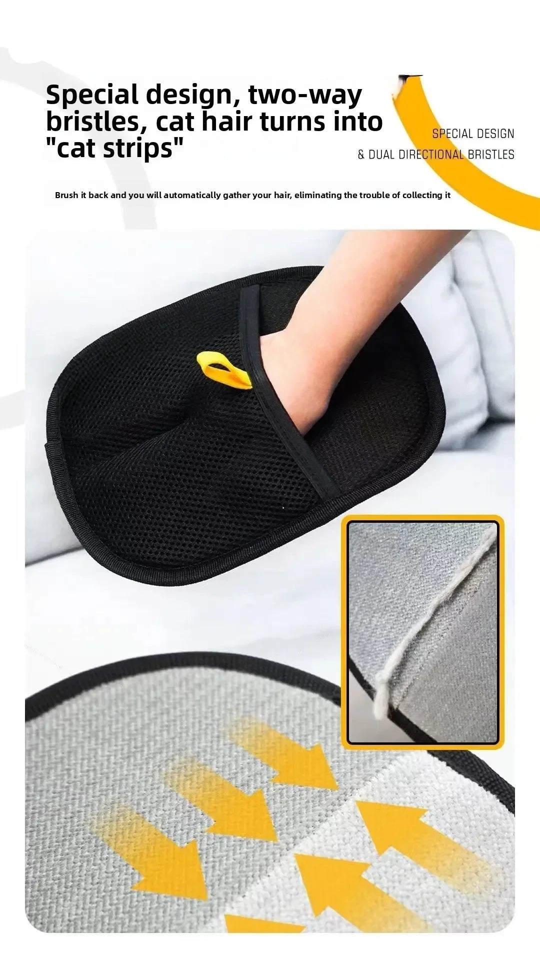 Double-Sided Pet Hair Removal Gloves | Reusable Grooming & Fur Cleaning Tool Aussie Vital Supplies