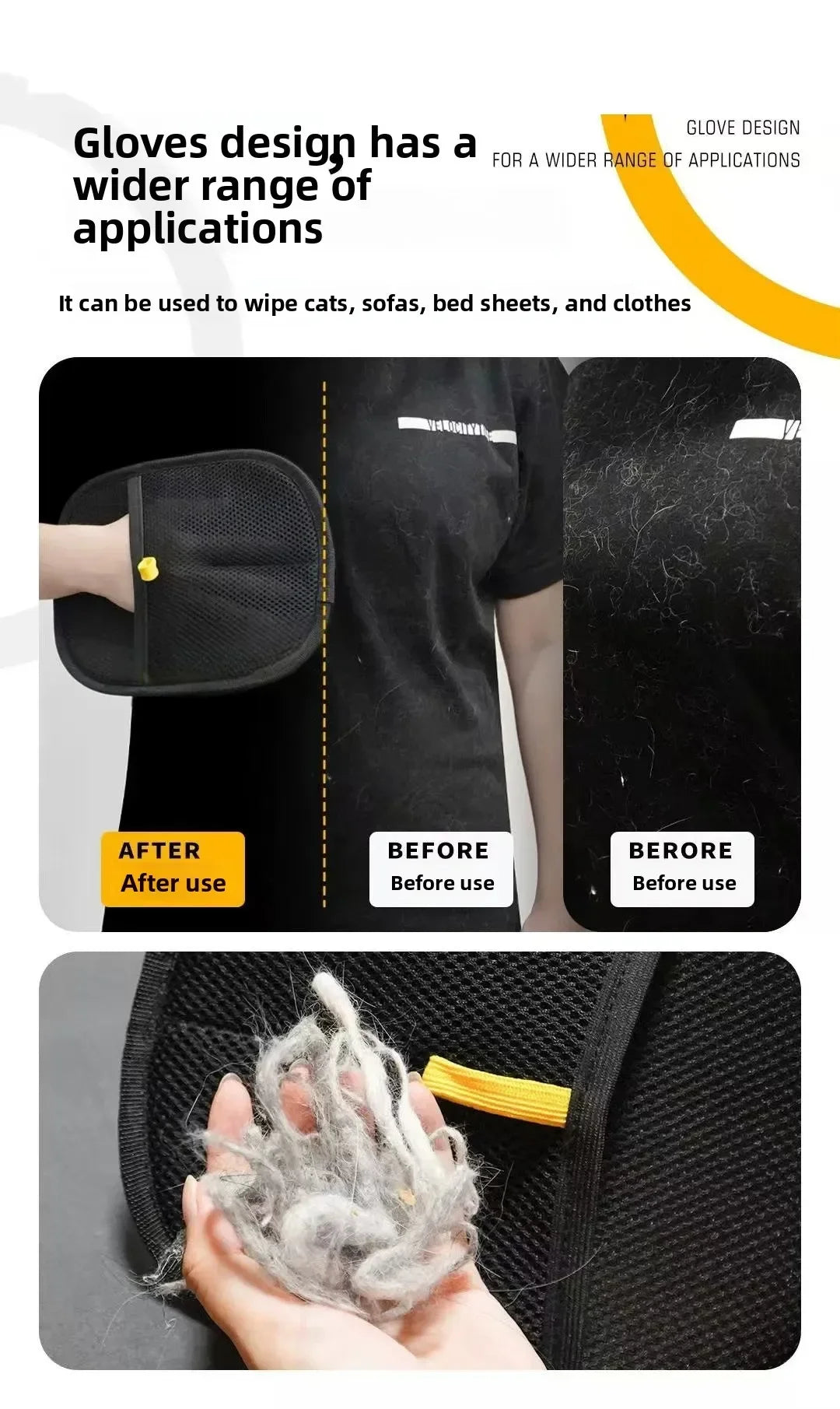 Double-Sided Pet Hair Removal Gloves | Reusable Grooming & Fur Cleaning Tool Aussie Vital Supplies