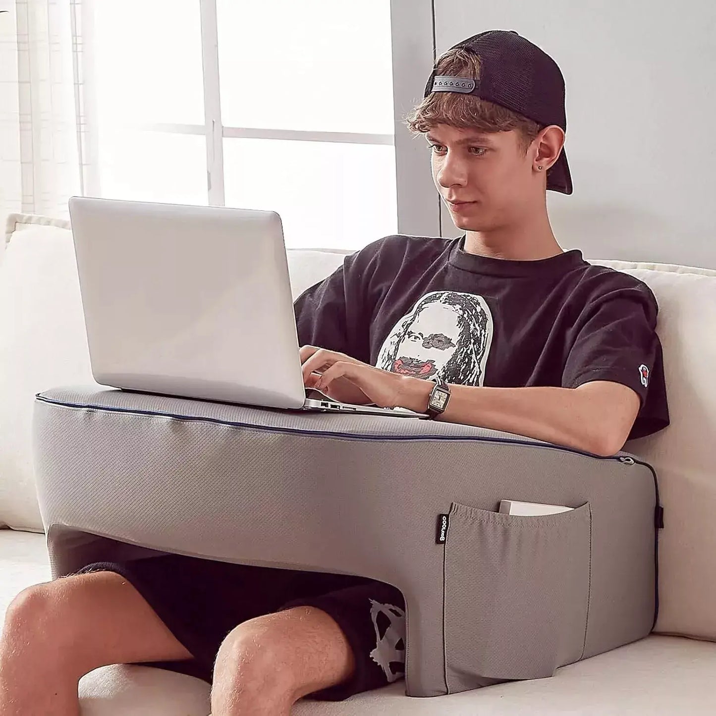Reading Pillow Lap Desk / Arm Rest Support Pad Table