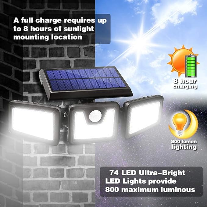 LED Solar Motion Sensor Light - 50% Clearance Sale!