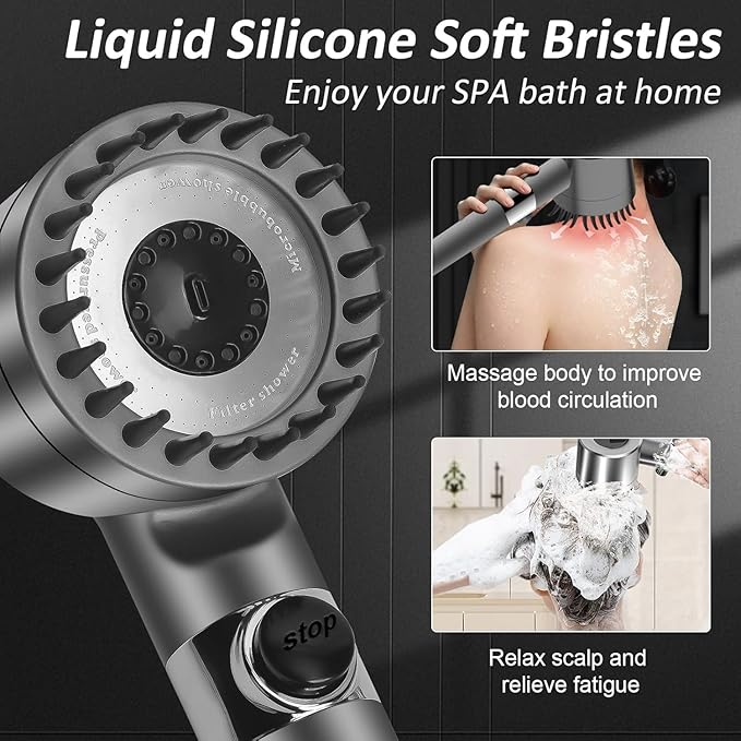 Transform Your Shower Into a High-Pressure Spa Experience with Filtered Shower Head - 50% OFF Today Only! Aussie Vital Supplies