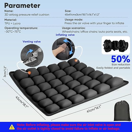 Portable Travel Seat Cushion – Lumbar & Tailbone Support