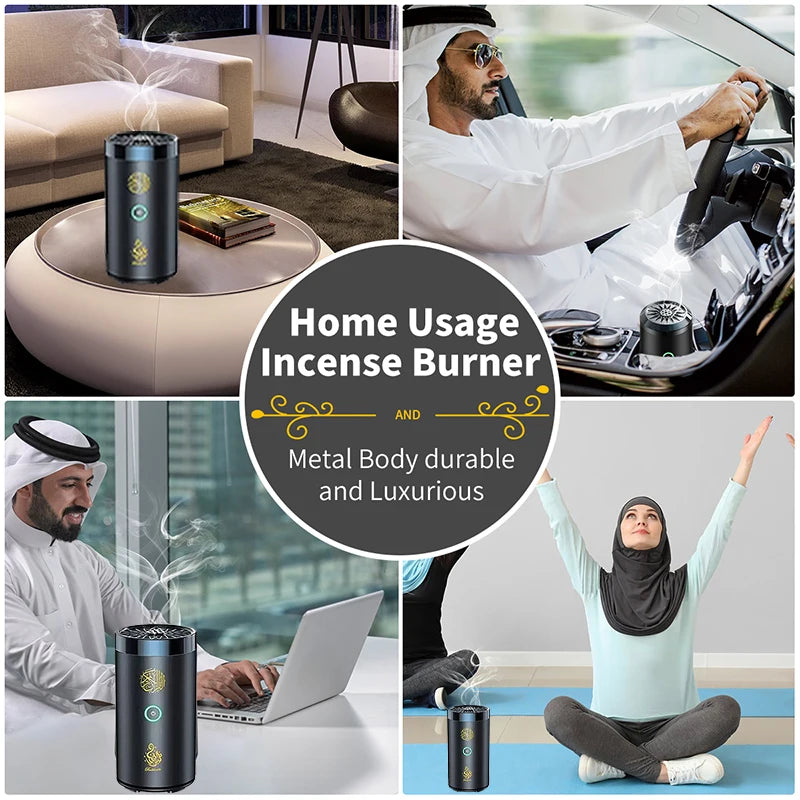 Electric Bakhoor Incense Burner with Quran Speaker – Portable Arabic Oud Burner Aussie Vital Supplies
