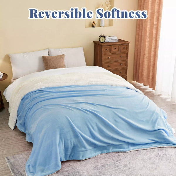Winter Fleece Blanket – Sherpa Throw Blanket for Couch & Bed