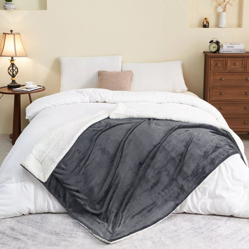 Winter Fleece Blanket – Sherpa Throw Blanket for Couch & Bed