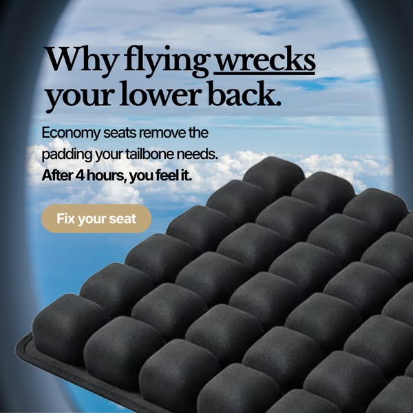 Portable Travel Seat Cushion – Lumbar & Tailbone Support