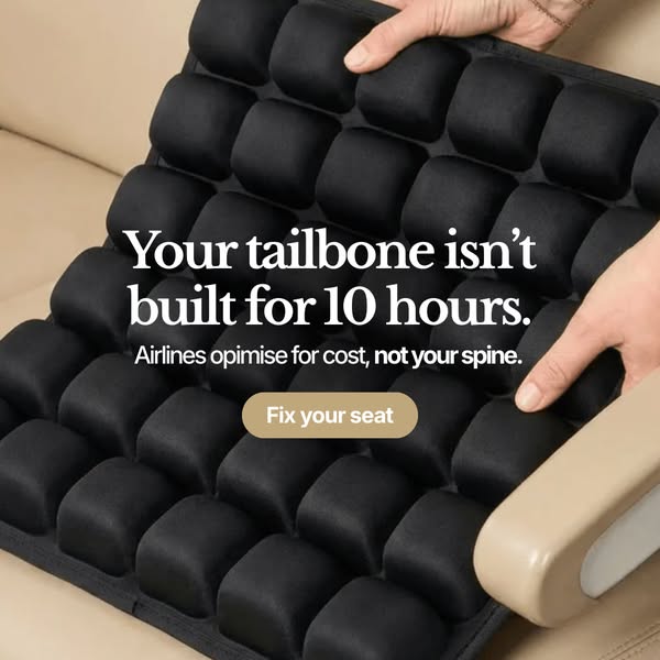 Portable Travel Seat Cushion – Lumbar & Tailbone Support