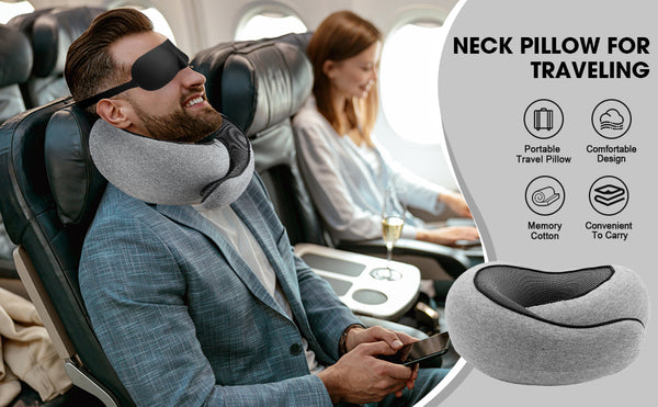 Travel Neck Pillow + Eye mask - 50% OFF Limited OFFER