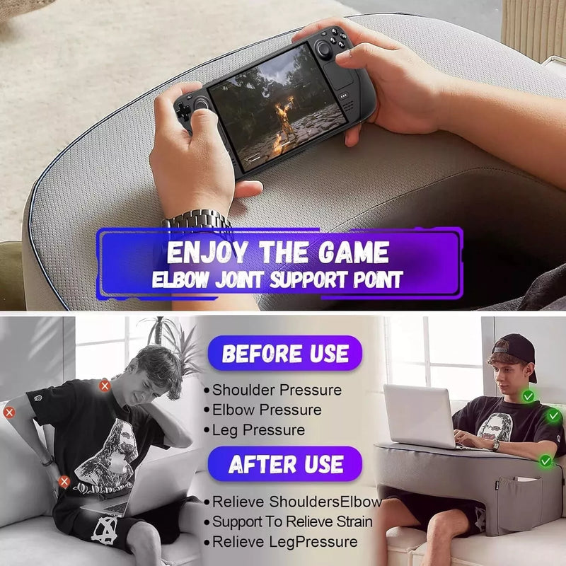 Reading Pillow Lap Desk / Arm Rest Support Pad Table