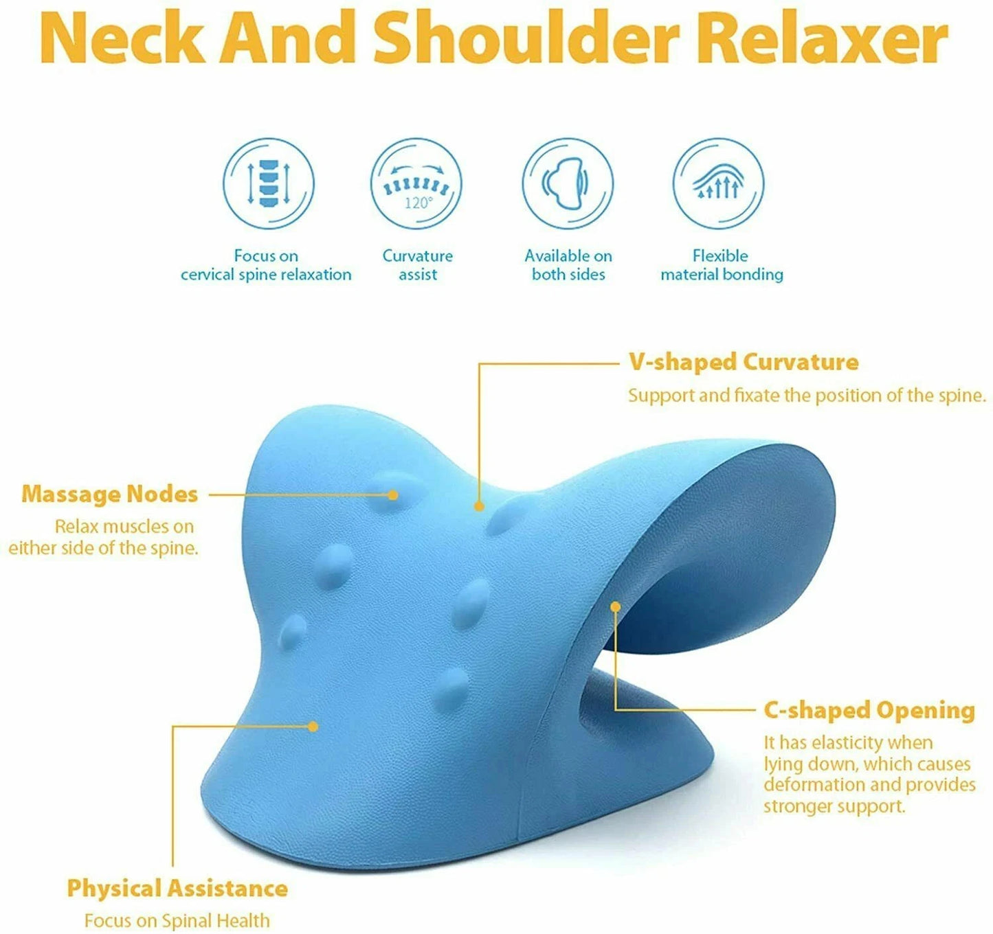 Neck Stretcher Pillow – Neck Pain Relief & Posture Support - Save 50% Today