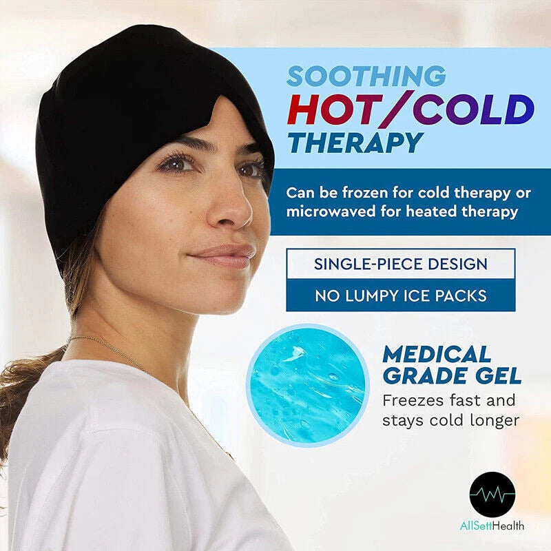 Headache Relief Ice Cap – Hot & Cold Compression Migraine Hat - 50% OFF Flash Sale
