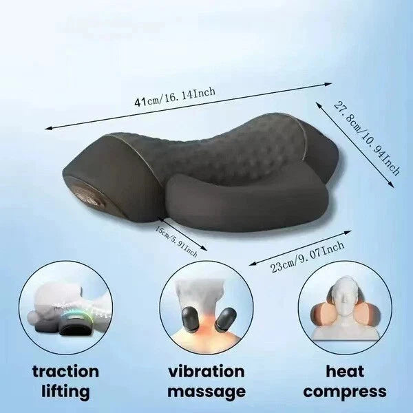 Electric Heated Cervical Neck Massage Pillow