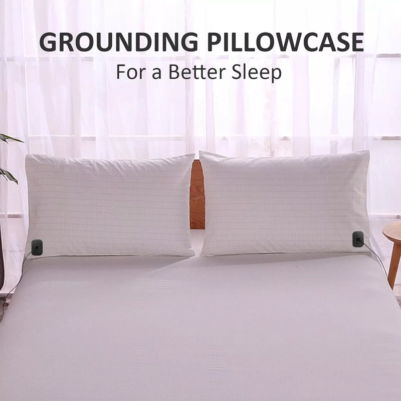 Grounding Pillowcase – 95% Organic Cotton & Silver Fiber for Natural Wellness