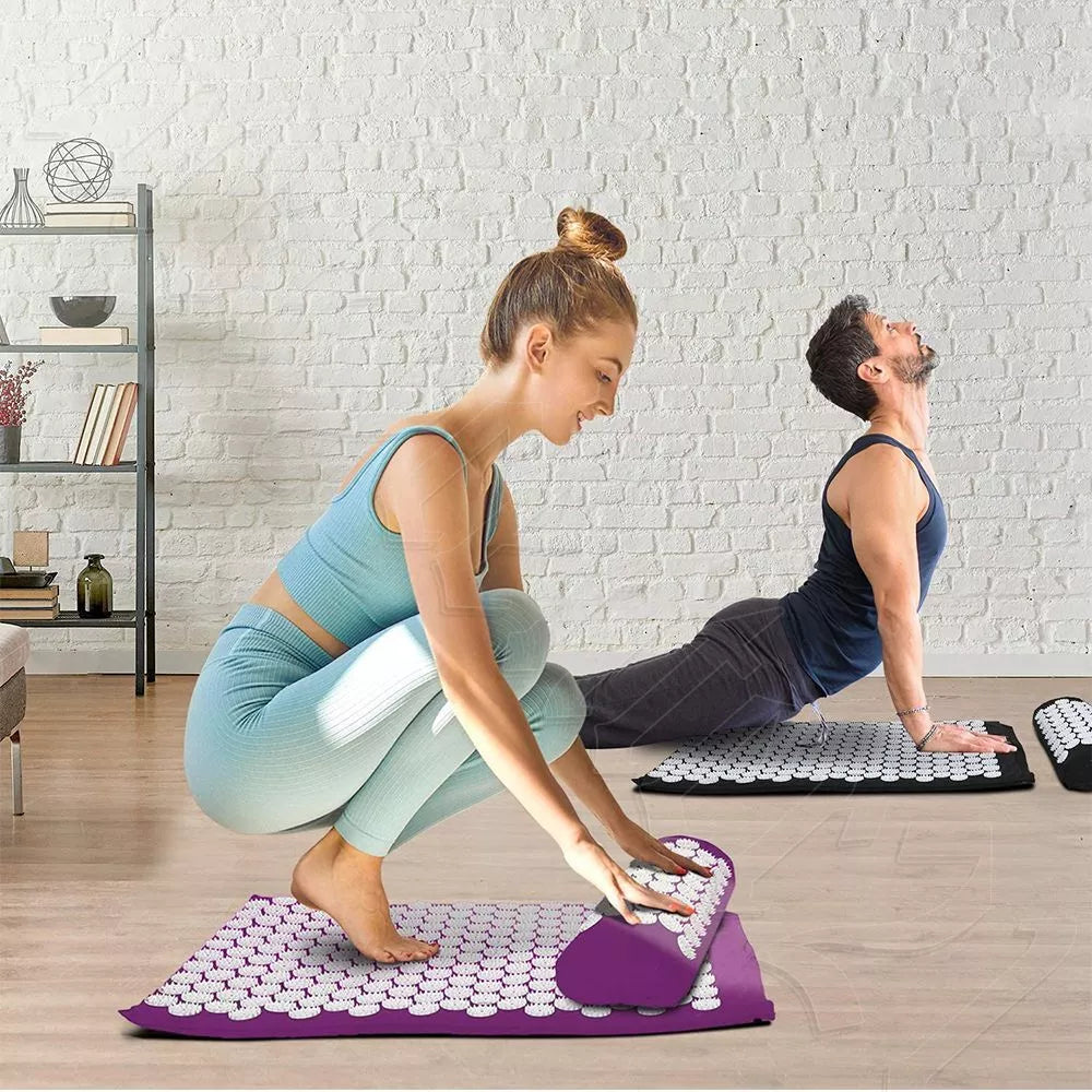 Acupuncture Massage Mat & Pillow Set – Stress & Pain Relief Aussie Vital Supplies