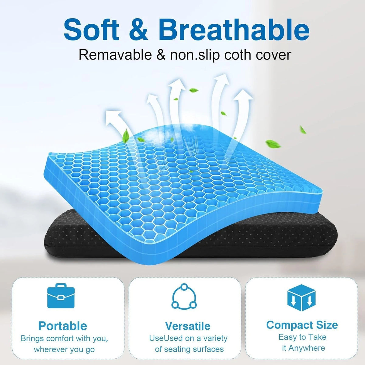 Gel Seat Cushion – Portable Travel & Foldable Aussie Vital Supplies
