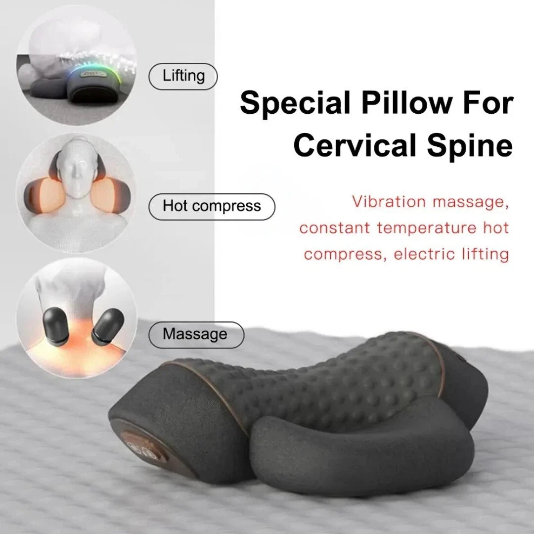 Electric Heated Cervical Neck Massage Pillow
