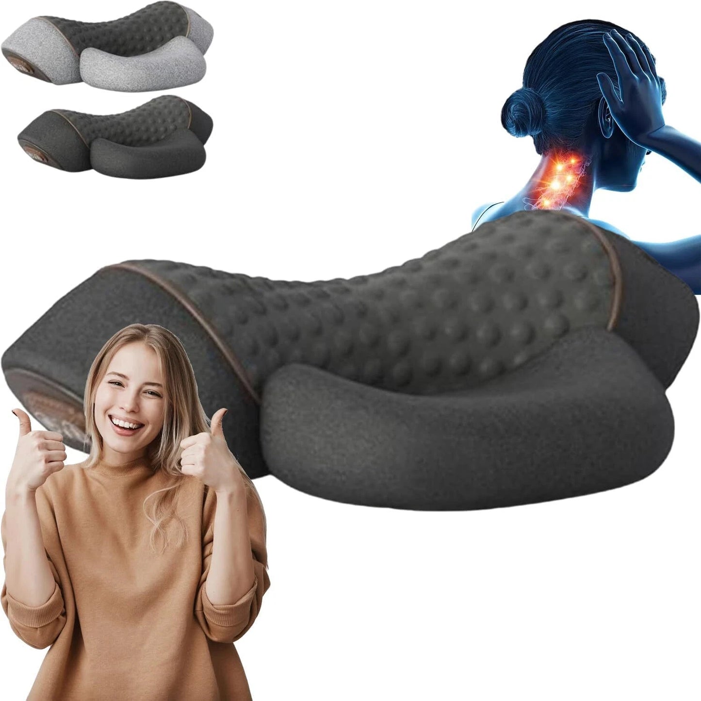 Electric Heated Cervical Neck Massage Pillow