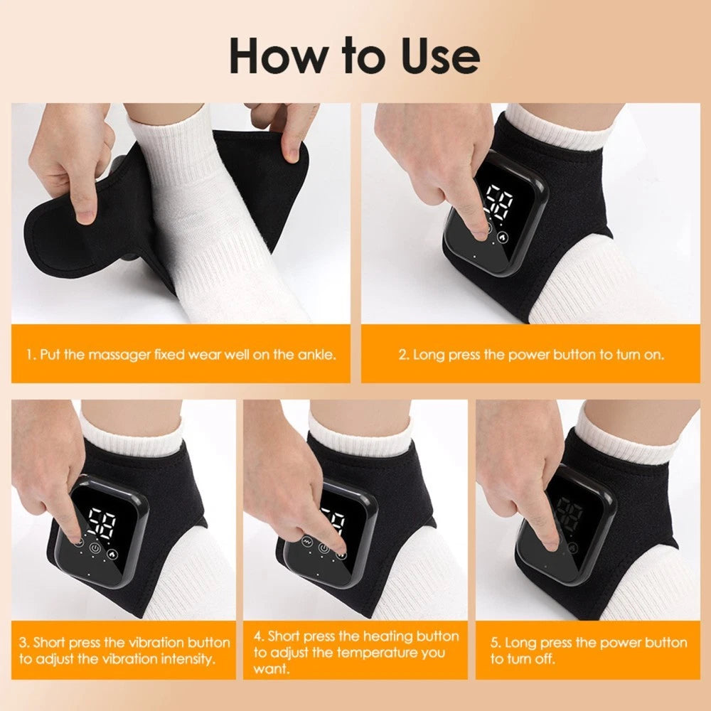 Cordless Heated Ankle Massager Brace Aussie Vital Supplies