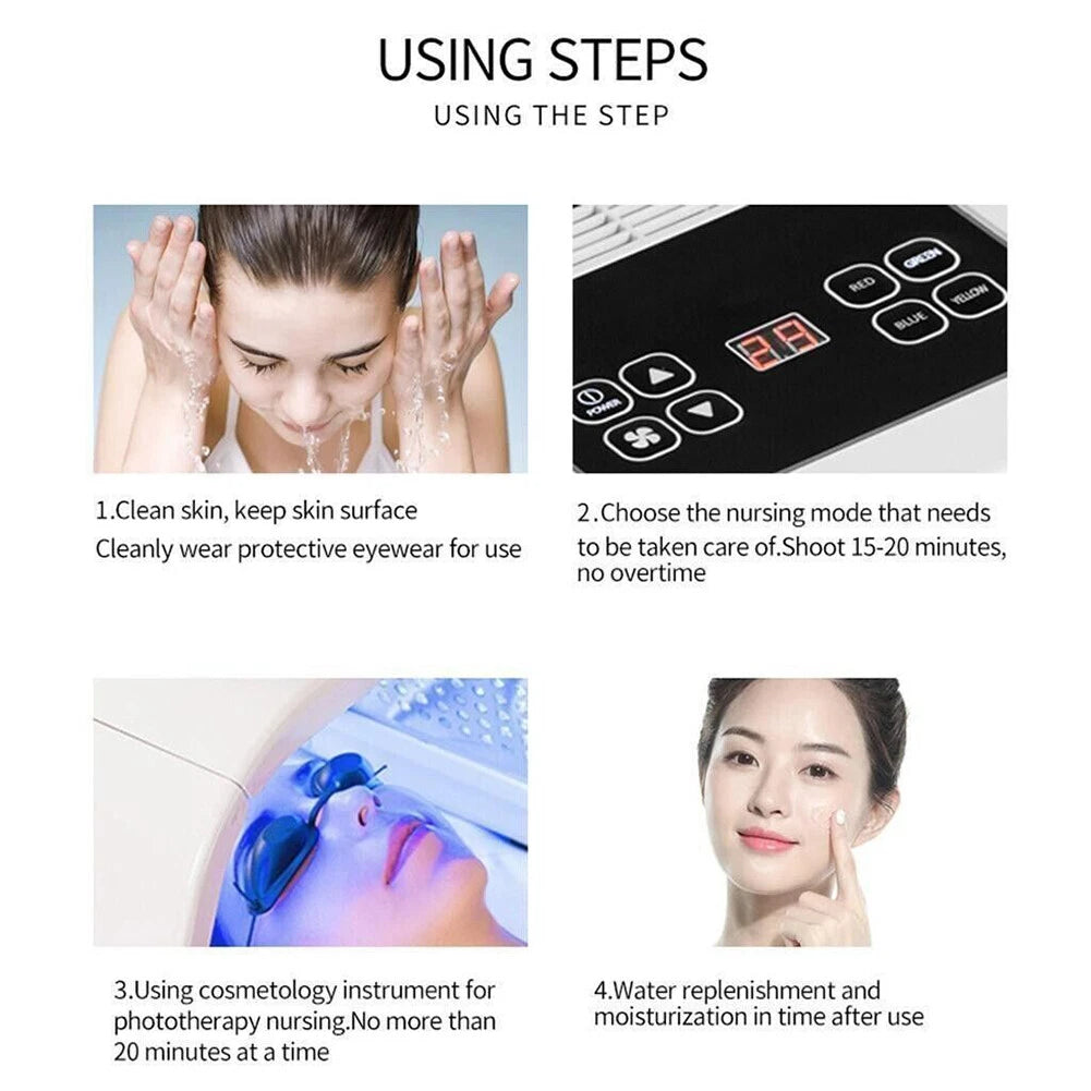 LED Light Therapy Machine – Professional Facial Skin Rejuvenation Device