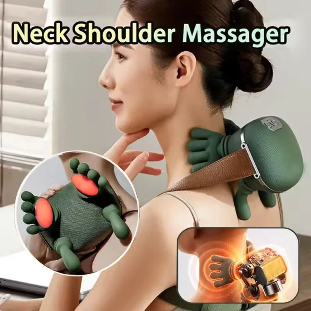 Heated Neck & Shoulder Massager with Deep Kneading Therapy - 50%OFF Aussie Vital Supplies