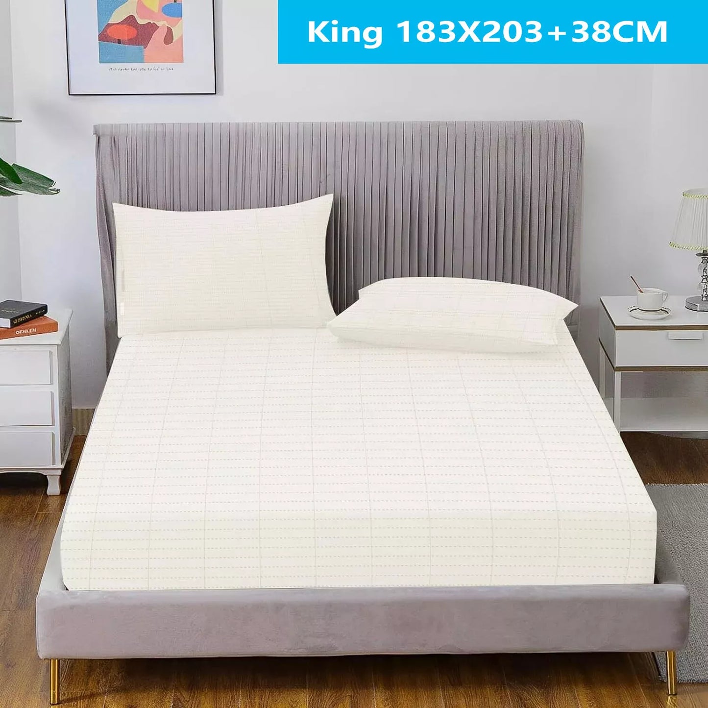 Grounding Bed Sheet with AU Plug – Organic Cotton & Silver Fiber Earthing Sheet for Better Sleep & Pain Relief