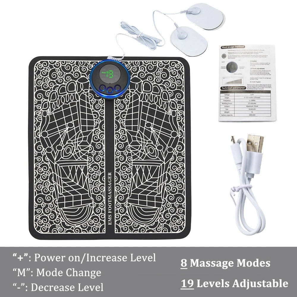 EMS Foot Massager Pad – Electric Muscle Stimulator for Foot & Leg Relaxation - 50% OFF While Stocks Last