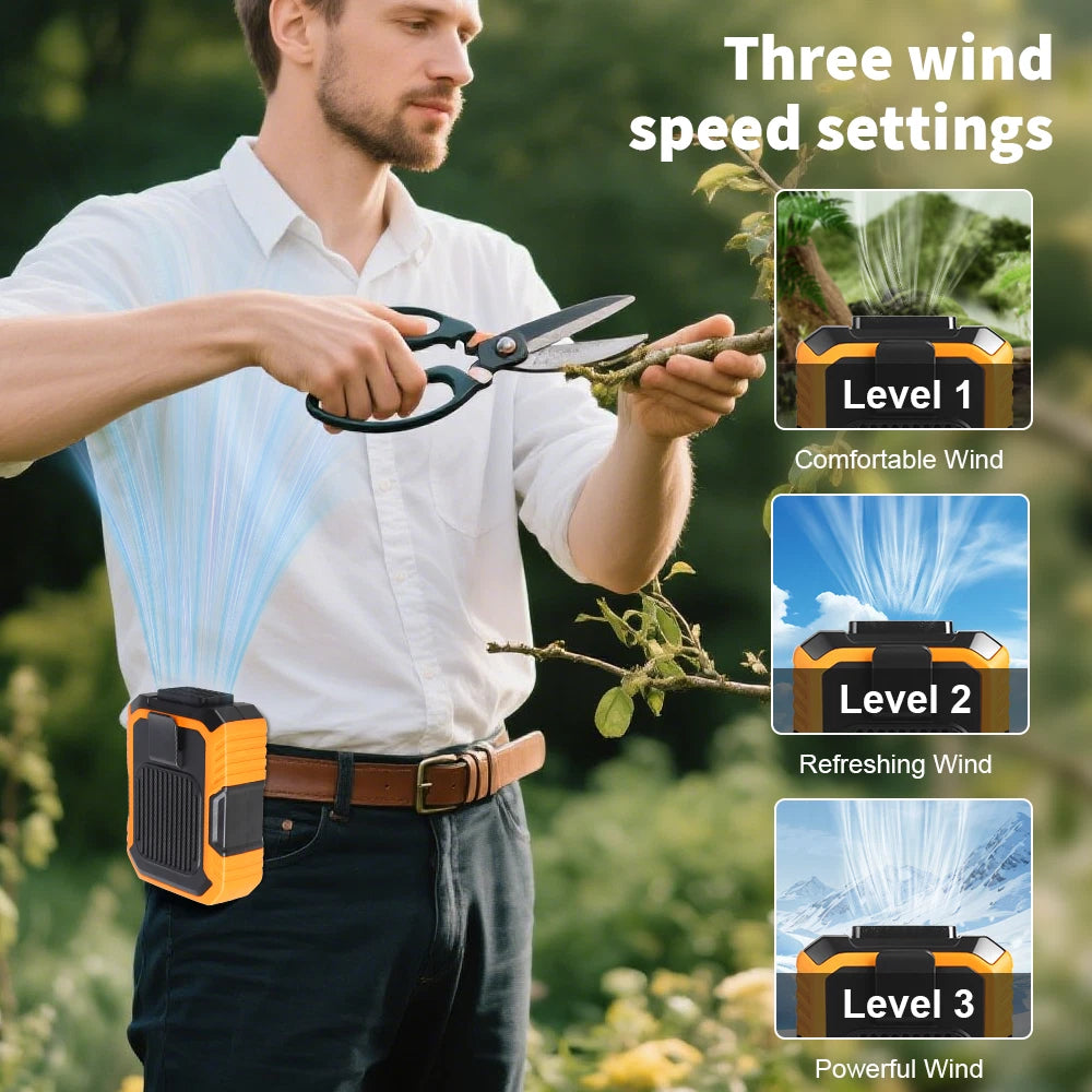 Portable Waist Fan – Hands-Free Clip-On Belt Cooling Fan Aussie Vital Supplies