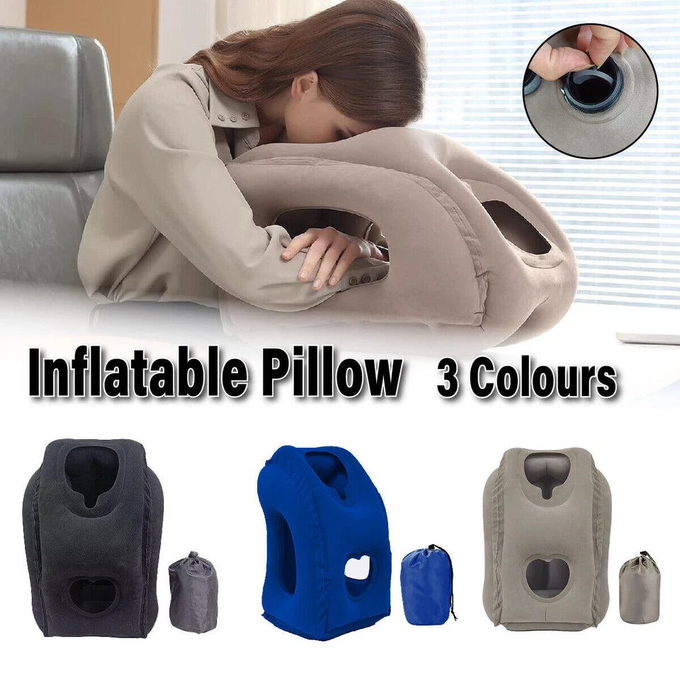 Inflatable Travel Pillow – Portable Neck & Body Support Cushion Aussie Vital Supplies