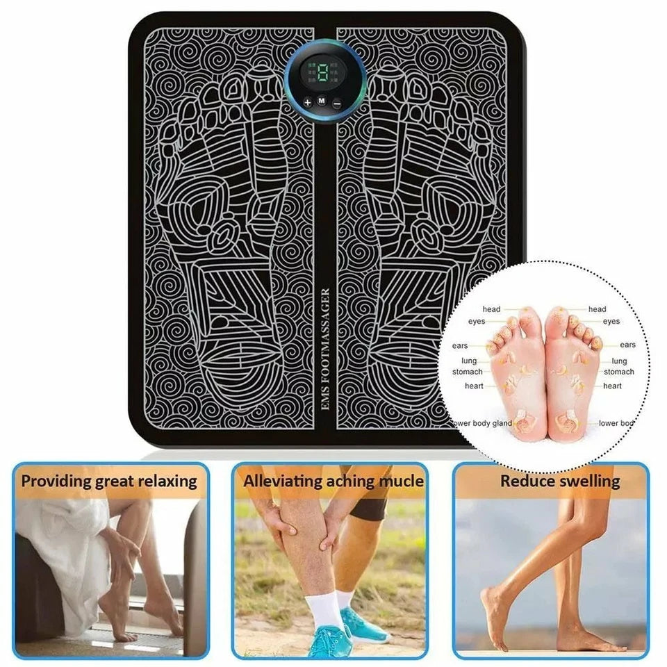 EMS Foot Massager Pad – Electric Muscle Stimulator for Foot & Leg Relaxation