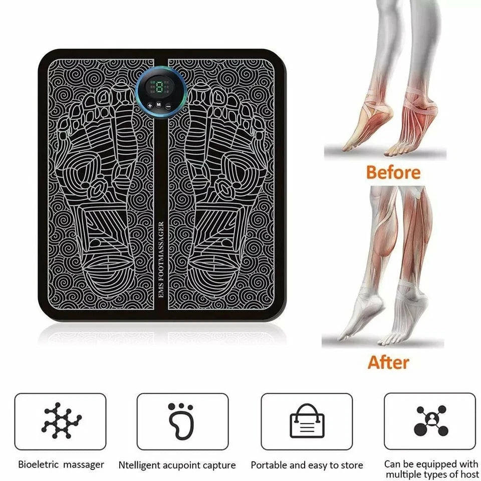 EMS Foot Massager Pad – Electric Muscle Stimulator for Foot & Leg Relaxation