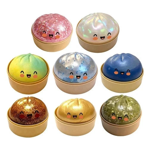Mystery Squishy Bun Dumpling - RARE GLITTER Limited Edition!