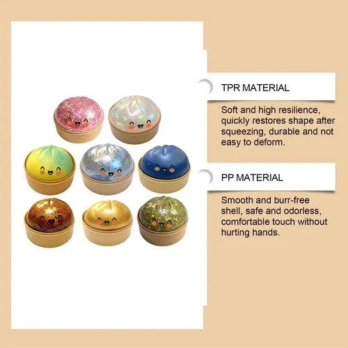 Mystery Squishy Bun Dumpling - RARE GLITTER Limited Edition!