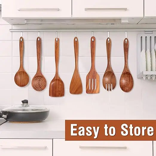 Teak Wooden Utensil Set- 50% OFF Today Only!