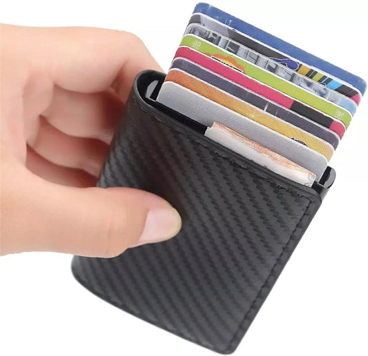 Smart RFID Blocking Wallet | Slim Leather Pop-Up Card Holder – 50% Off